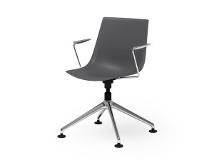 Пластиковый спиц поворотный стул с подлокотниками