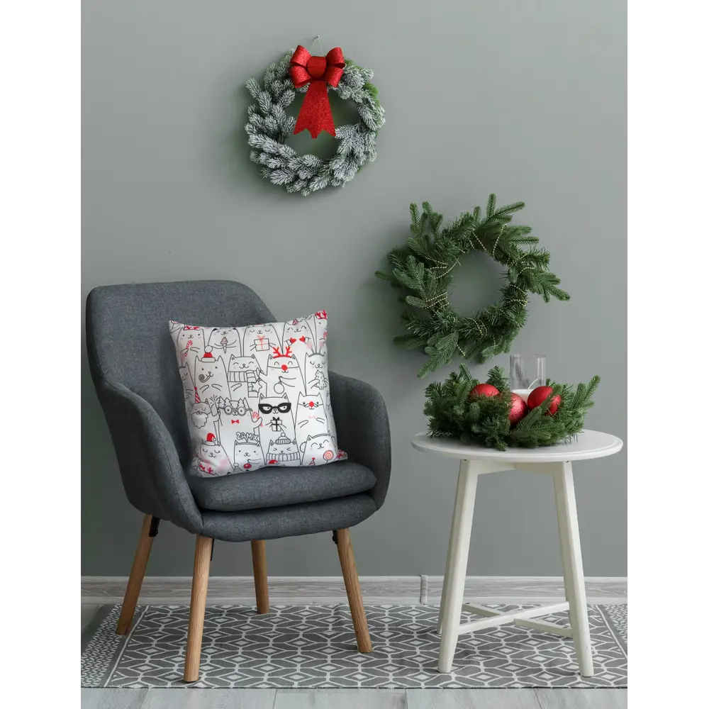 Подушка Seasons Коты Баюны 40x40 см цвет белый 85435161 STLM-2032331  - Вид №5