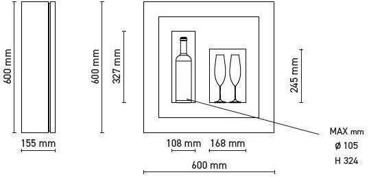 EXPO Холодильный шкаф со встроенной металлической подсветкой Quadro vino Qv12 - Вид №4
