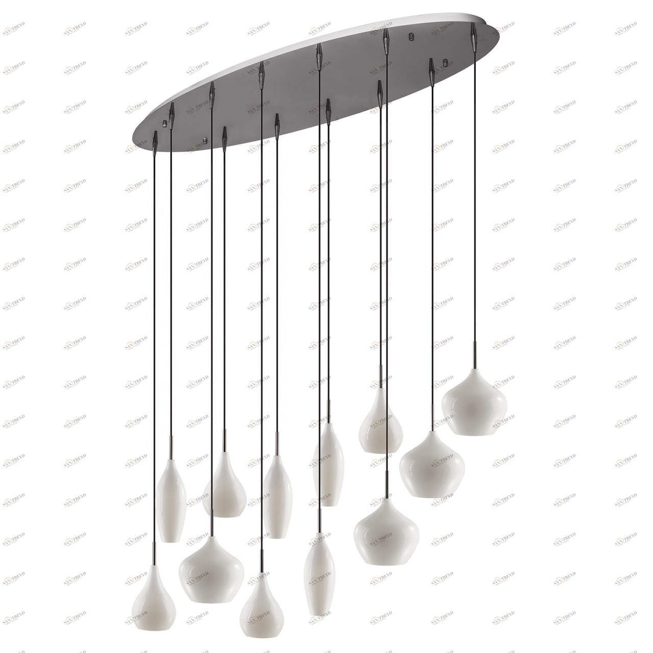 Люстра дизайнерская Shake хром белая 803220 LIGHTSTAR ДИЗАЙНЕРСКИЕ, PENTOLA 057572 Белый 