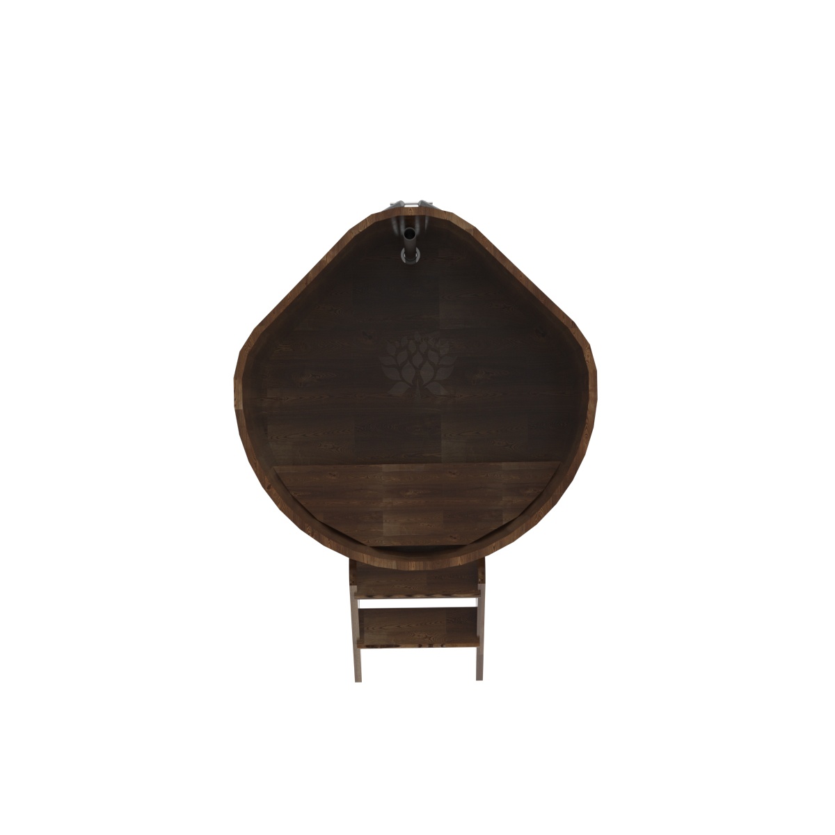 1567 Купель угловая из сращенных ламелей лиственницы 1,03х1,03х1,1 морёная Alyarus  - Вид №4