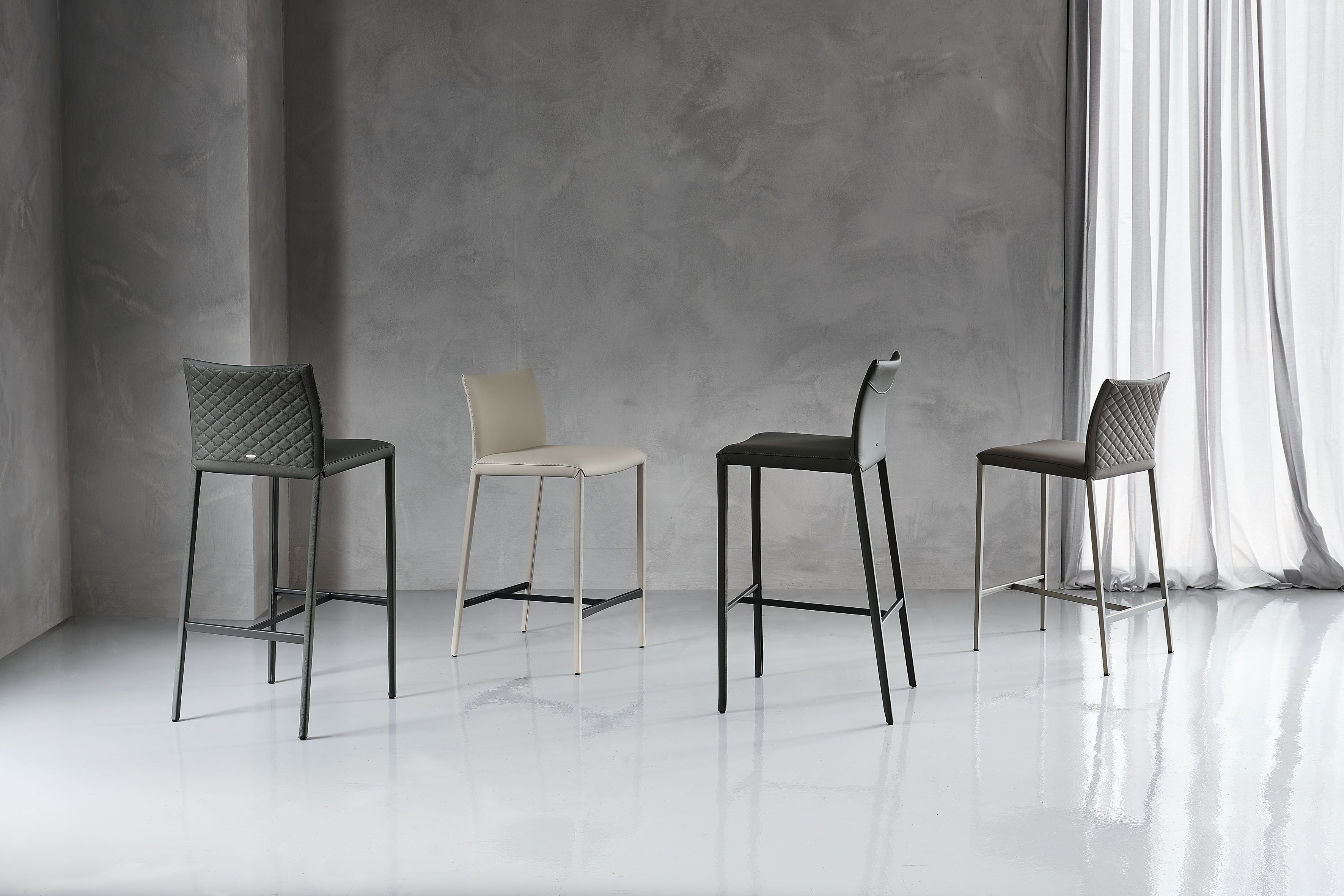 Высокий кожаный стул Cattelan italia норма ARCH-00129155 - Вид №2