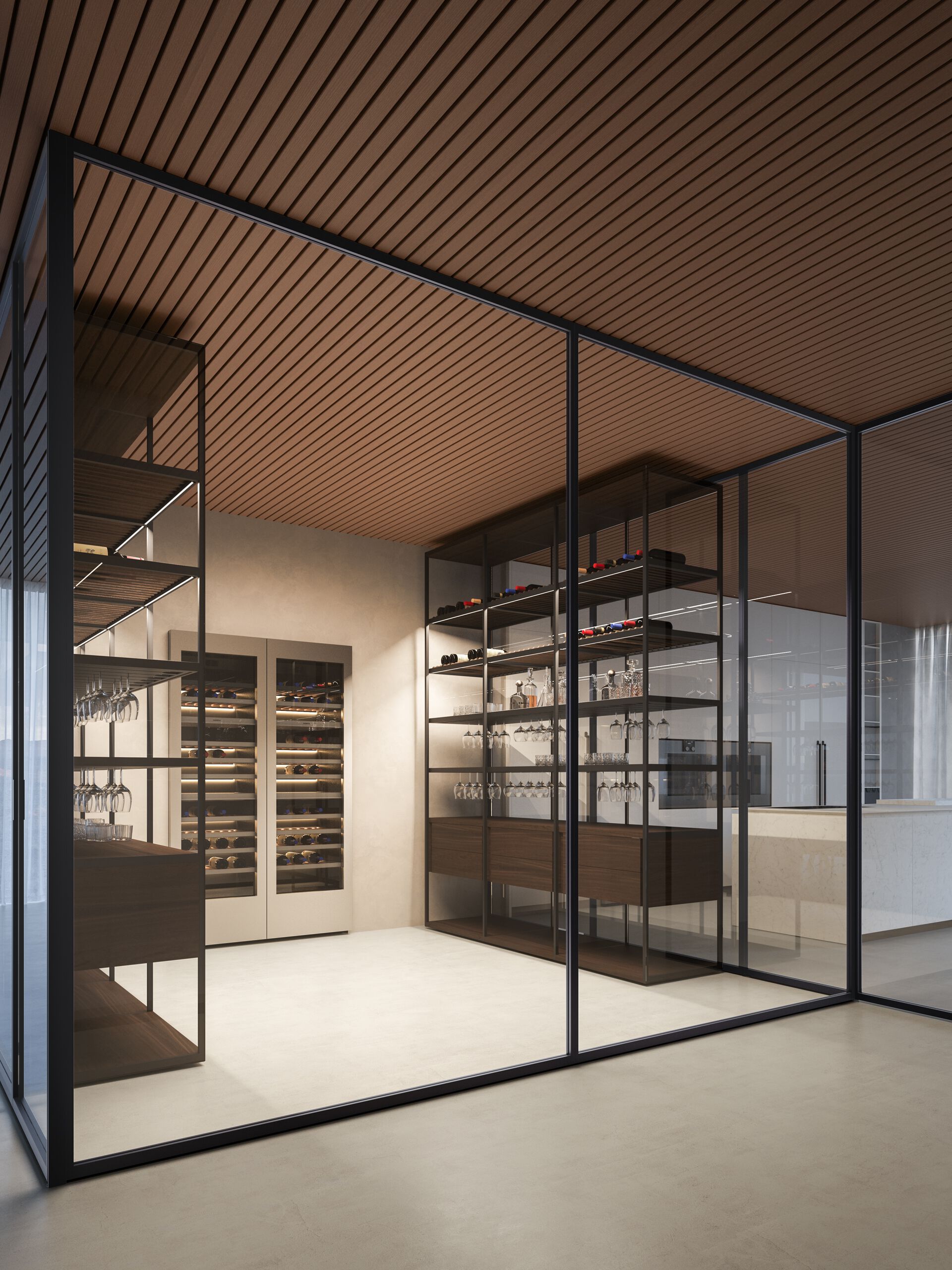 Система каркасных стеклянных панелей и распашных дверей ADL MYROOM ARCH-00132209 - Вид №3