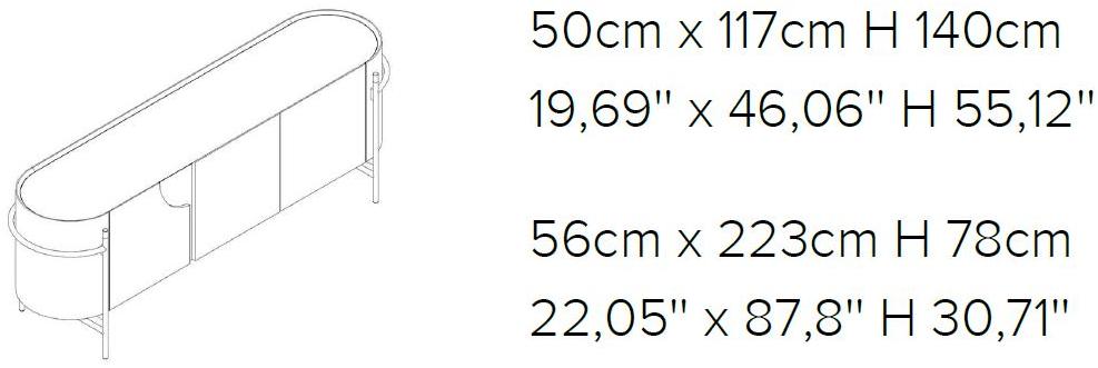 Natuzzi Комод из фанерованной древесины с распашными дверцами Orfeo sun-id-1443369 - Вид №4