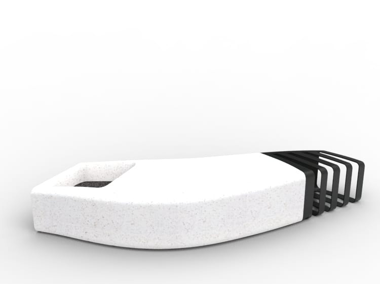 Реконструированная каменная изогнутая скамья без спинки Viscio Urban Design TWITTER ARCH-00037850