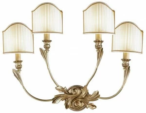 Possoni Illuminazione Французский золотой настенный светильник с абажурами Solange 337/a4-p