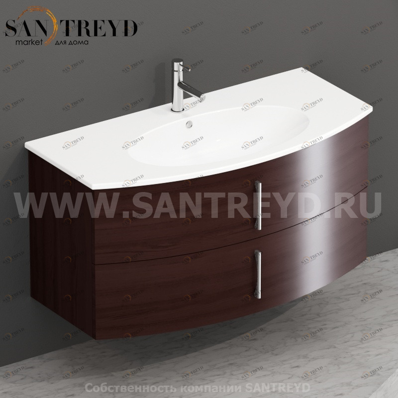 MDMC10Y6099 Тумба с двумя ящиками 100 см коричневая Globo 4ALL Италия Ceramica Globo