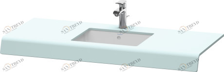 DS828C00909 Консоль DuraStyle #DS828C 550 мм Светло-голубой матовый декор Duravit