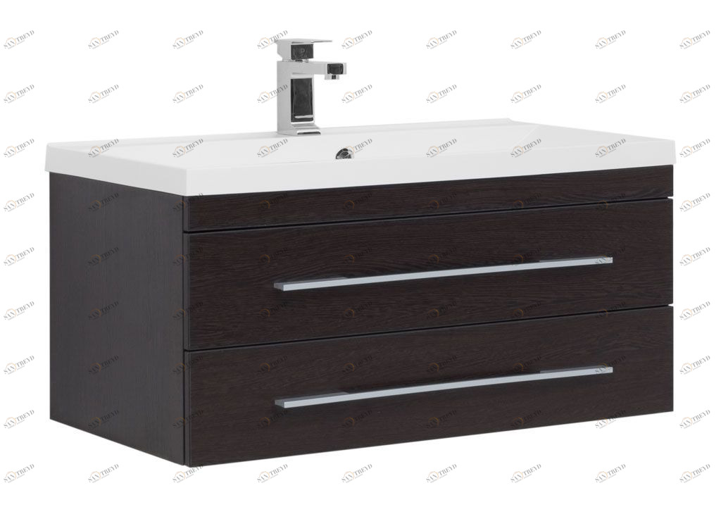 Тумба с раковиной Aquanet Нота NEW 90 венге 0017149300204119