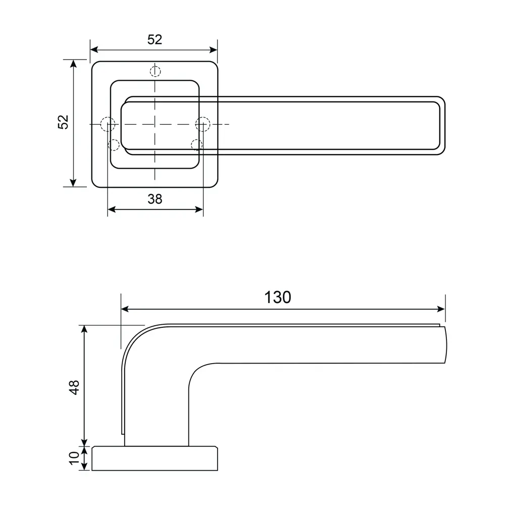 Дверная ручка на розетке Armex H-22106-A без запирания цвет никель/белый STLM-2054040 - Вид №8