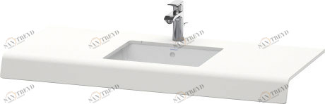 DS828C02222 Консоль DuraStyle #DS828C 550 мм Белый глянцевый декор Duravit
