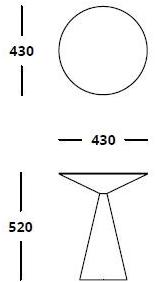 HMD INTERIORS Круглый сервисный столик из фанерованной древесины Lola sun-id-1490811 - Вид №4