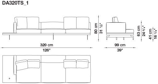 B&B Italia 3-х местный тканевый диван Dock sun-id-1376507 - Вид №164