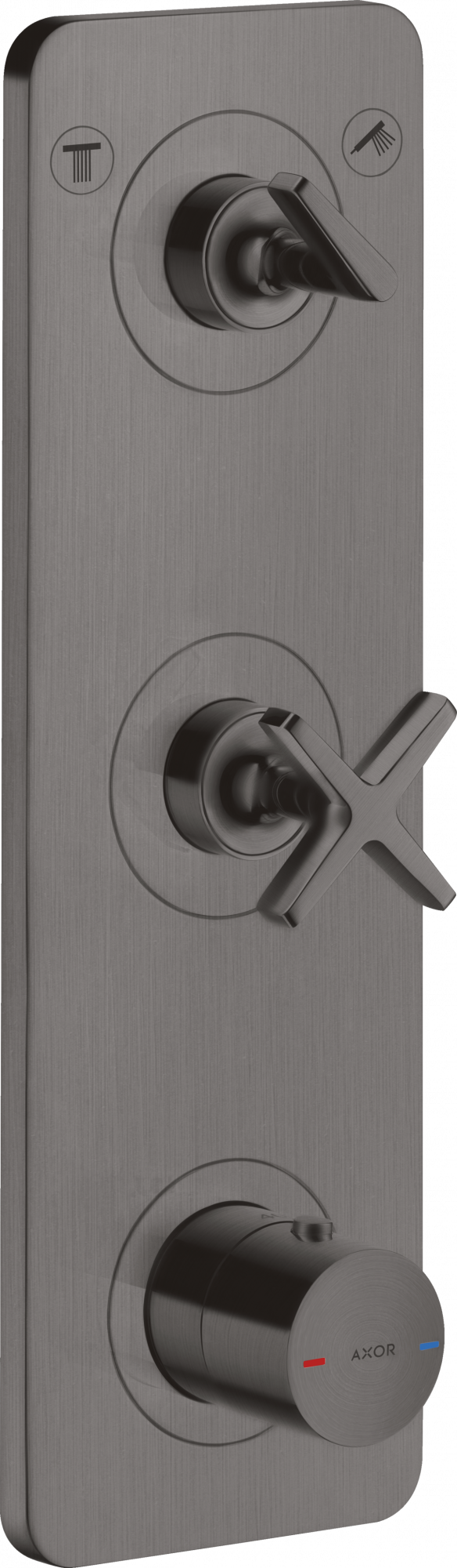 36703340 Термостатический модуль 380/120 для скрытого монтажа на 2 функции с пластиной AXOR CITTERIO E