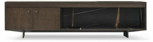 Minotti Комод из дерева и мрамора сахар-нуар Boteco