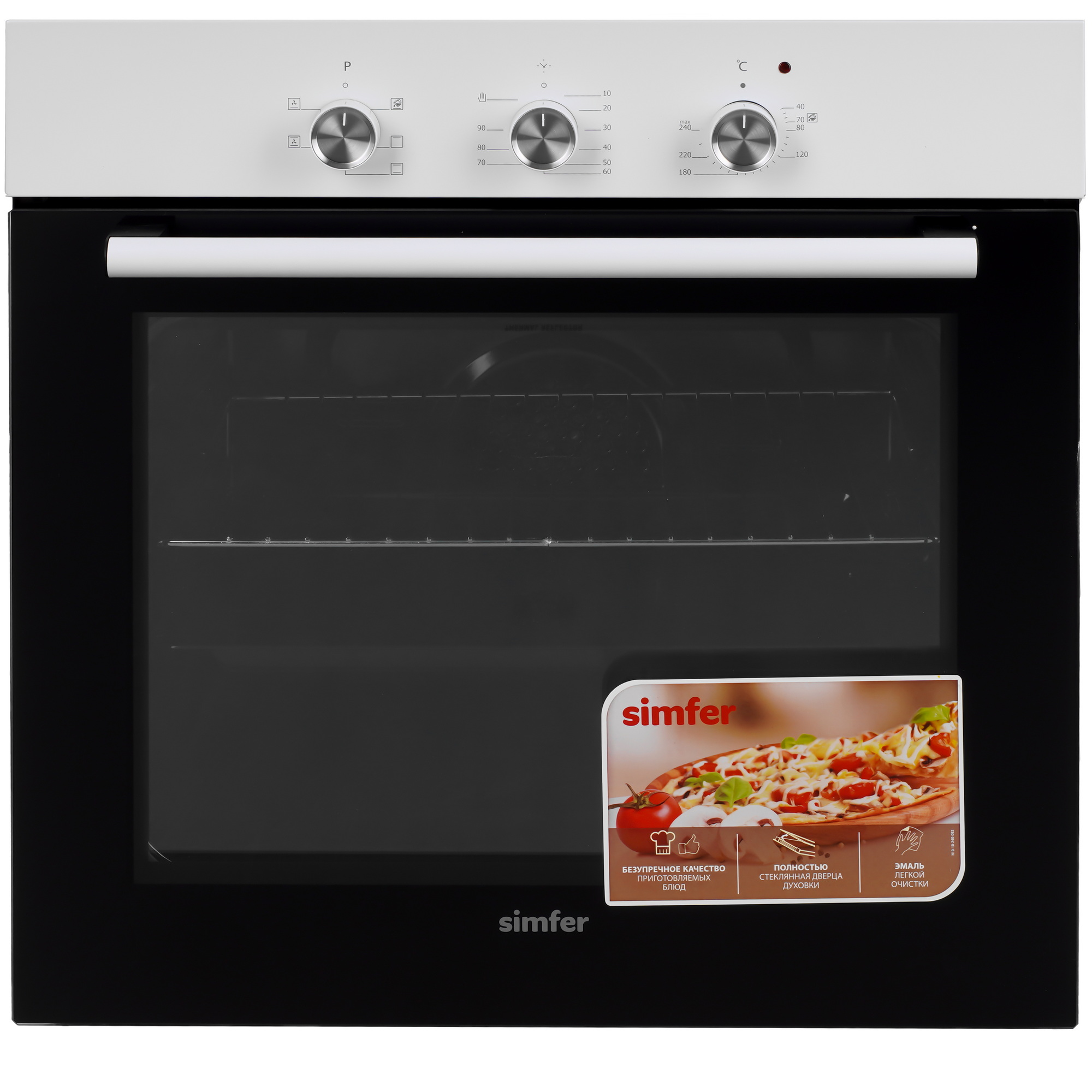9280244 Духовой шкаф электрический Simfer B6EW16011 + Варочная поверхность газовая Simfer H60Q40W411 STDN-0126298 - Вид №1