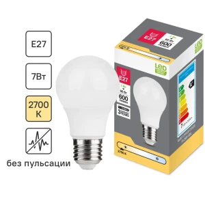 Лампочка светодиодная E27 7 Вт теплый белый свет 89445858 STLM-2016447