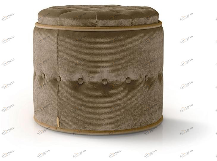 Carpanese Home Мягкий круглый бархатный пуф Heritage 5083