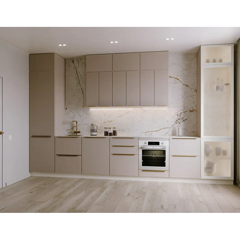 Фасад кухонного шкафа Онега Кашемир 44.7x102.1 см KONSENSA ЛДСП цвет бежевый STLM-2082733 - Вид №6