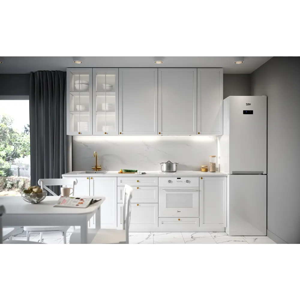 Фасад кухонный DELINIA ID Ньюпорт 59.7×38.1 см матовый белый с филенкой 82010386 STLM-0885356 - Вид №3