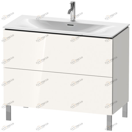 LC659802222 L-Cube Тумбочка напольная Белый глянцевый декор Duravit