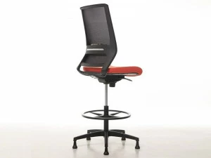 Linea Fabbrica Табурет для офиса, 5 спиц, с подставкой для ног Logica