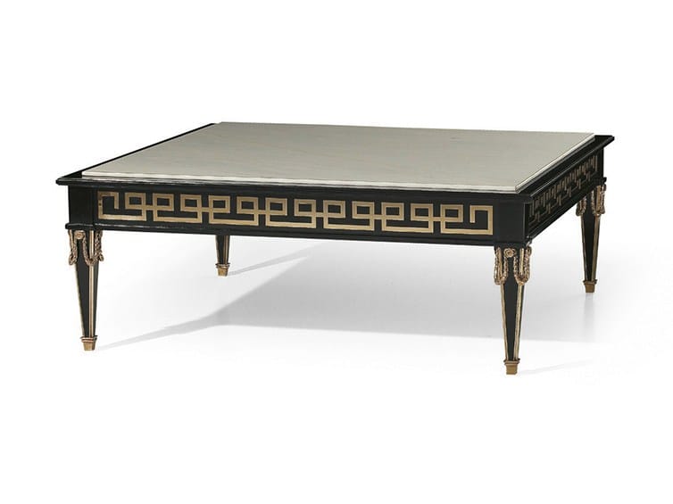 Лакированный журнальный столик с мраморной столешницей OAK Галерея ARCH-00069059