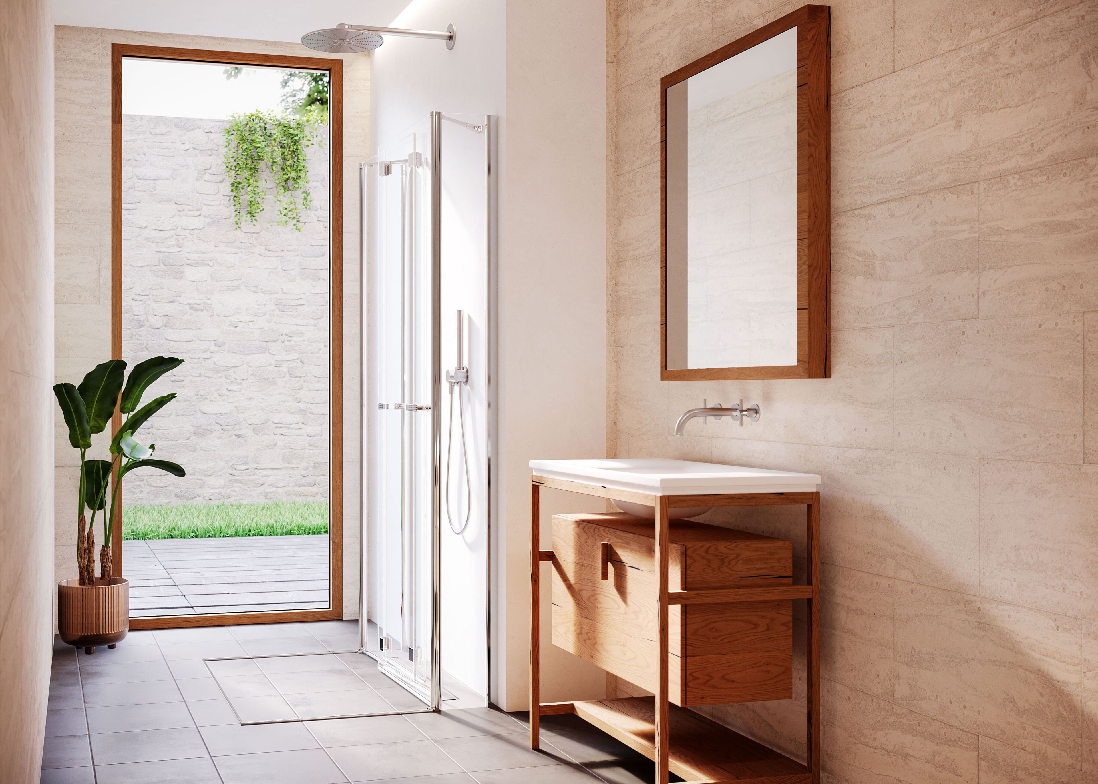 Хрустальная душевая кабина с раздвижной дверью DUKA Multi-S 4000 NEW ARCH-00040543 - Вид №1