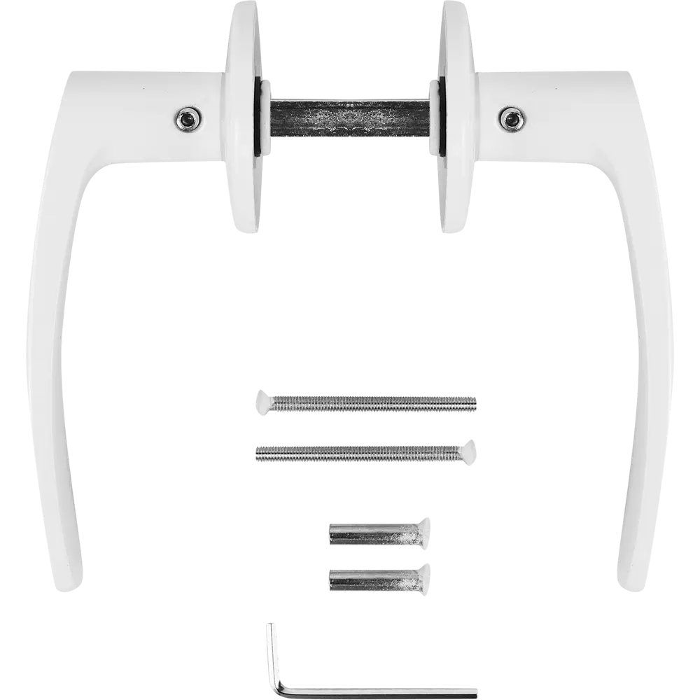 Дверные ручки без запирания, комплект, цвет белый Santreyd STLM-2212511 - Вид №1