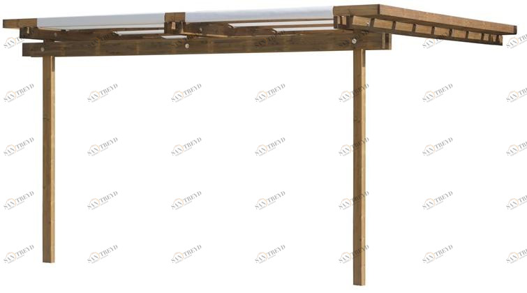 Unopiù Пристроенная пергола из клееной сосны Classique sun-id-1471028
