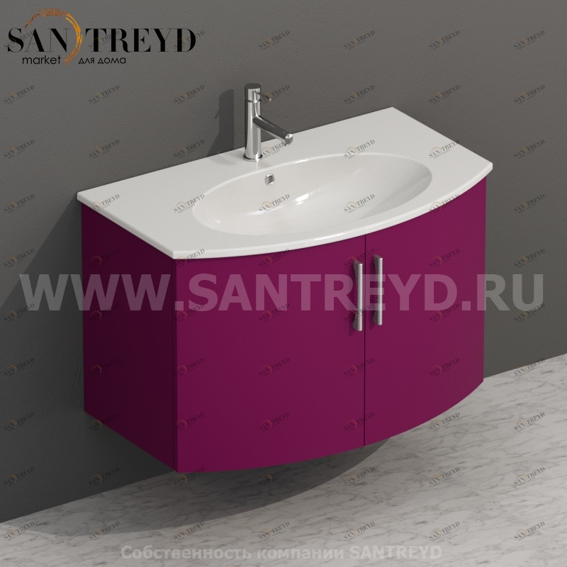 MDMA80Y077 Тумба с двумя створками 78 см розовая Globo 4ALL Италия Ceramica Globo