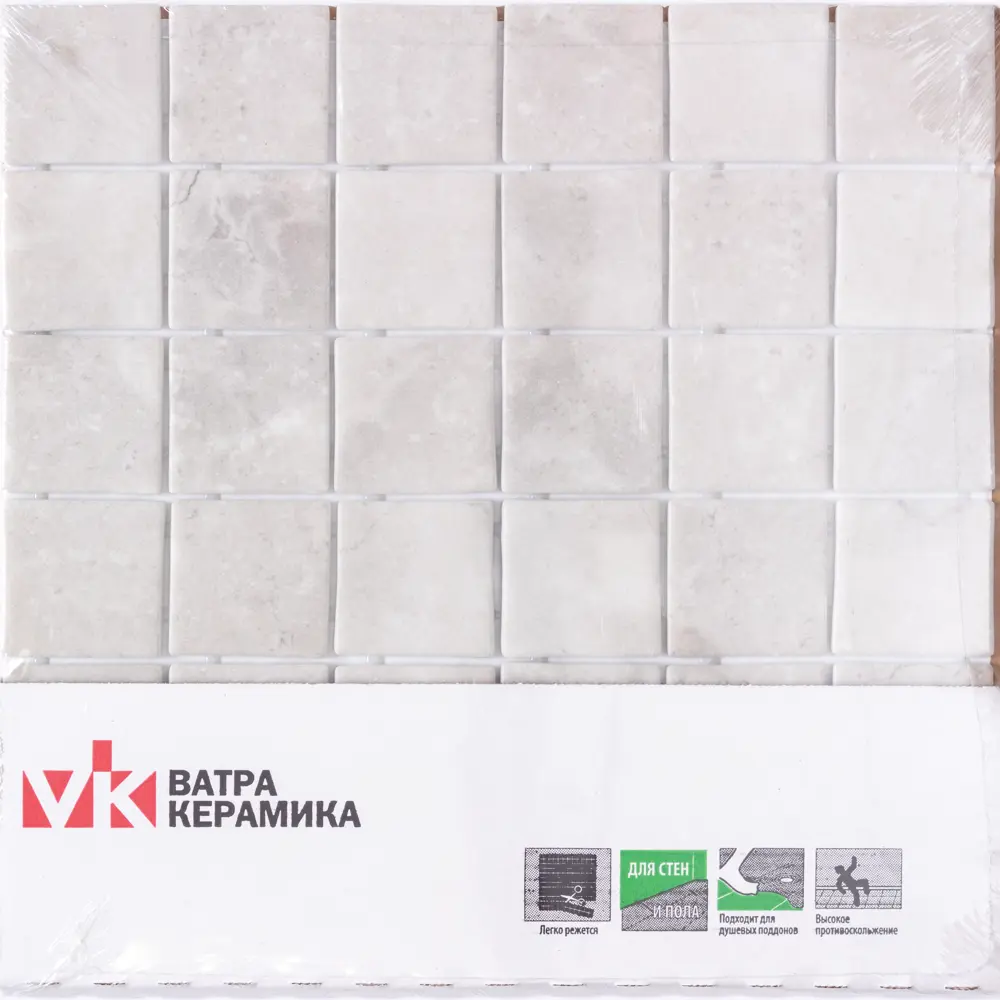 Мозаика Marble Grey Antislip стекломасса 31.1x5.3 см цвет бежевый Santreyd Мозаика Onix STLM-2156850 - Вид №8