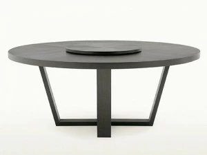 Maxalto Круглый деревянный стол с ленивой сьюзан Xilos