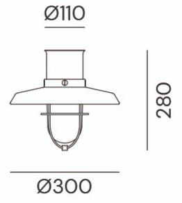 Il Fanale Уличный потолочный светильник из металла Patio 225.04.ort - Вид №1