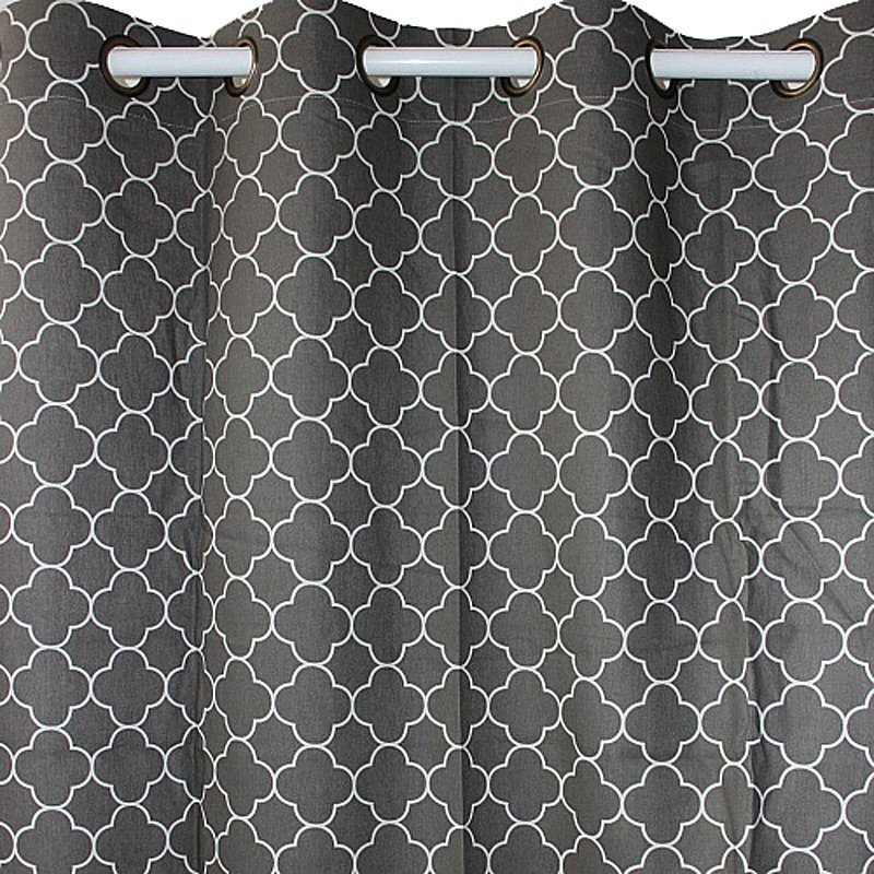 Шторы с белым принтом HAPPY STATION  009150 Синий;белый  - Вид №2