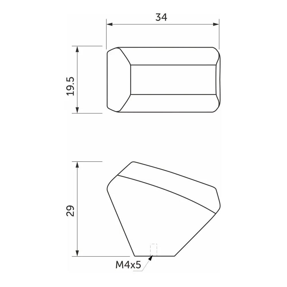 Мебельная ручка-кнопка Kubic цвет хром AKS STLM-2057501 - Вид №5