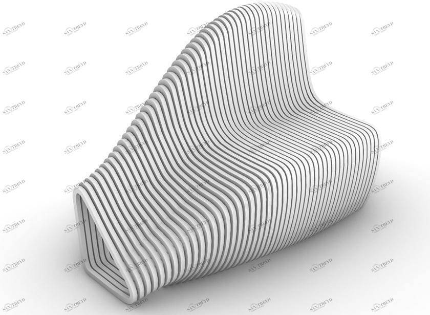 Concreative Бетонная скамья со спинкой  1903-030 