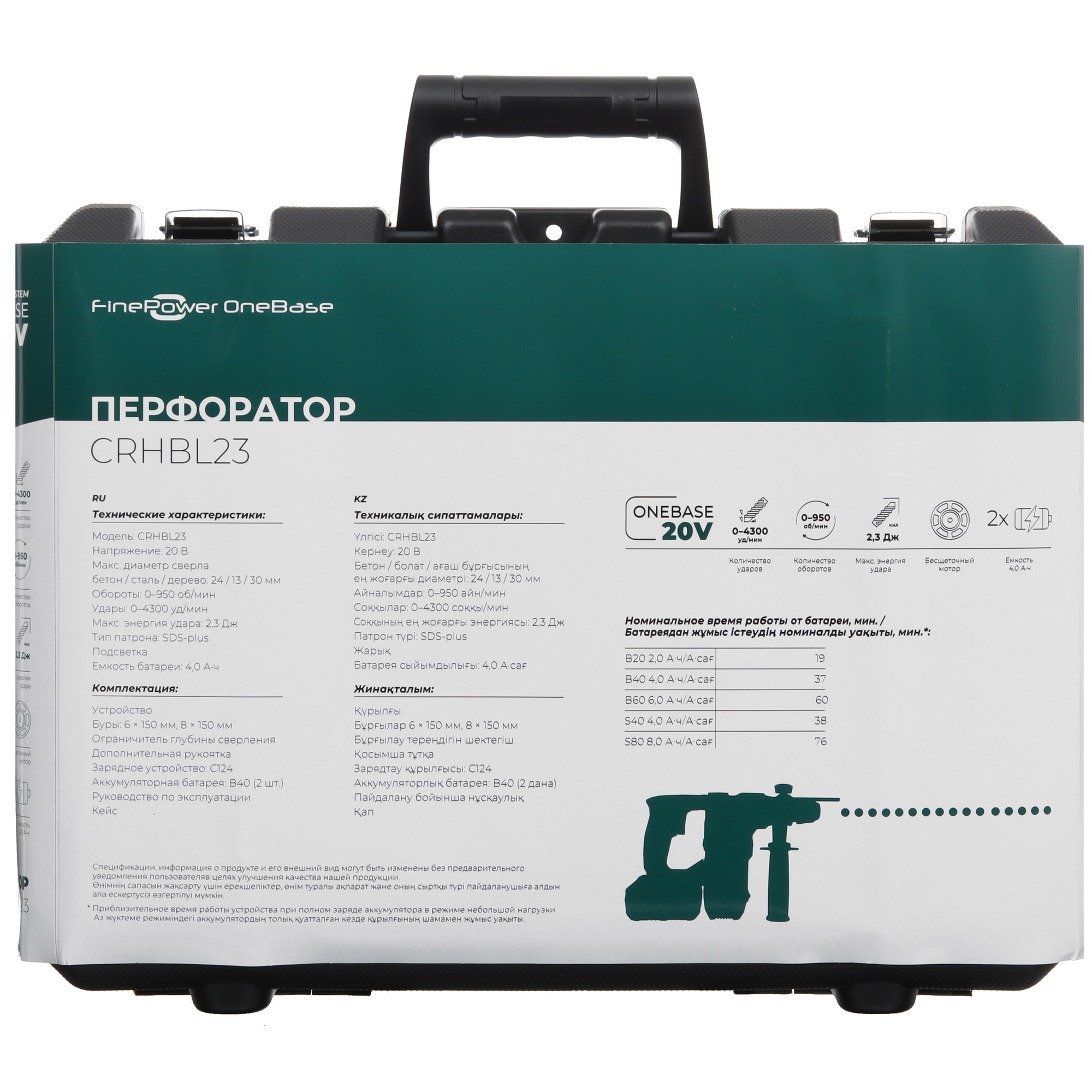 Перфоратор FinePower CRHBL23 OneBase20 5433515 STDN-0022919 - Вид №10