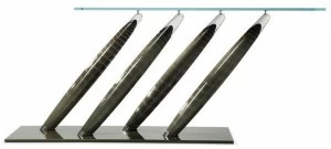 Roche Bobois Консоль из лакированного прямоугольного стекла