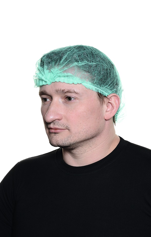 5042666 Шапочка-шарлотта зеленая  Медицинская одежда  размер Спецодежда  - Вид №2