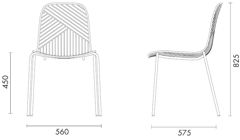 Grado Design Стул из стали с порошковым покрытием Sketch Skt-ch-d-na - Вид №4