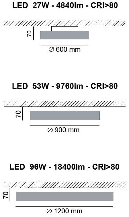 Terzo Light Светодиодный потолочный светильник из алюминия Kyclos C155c  - Вид №2