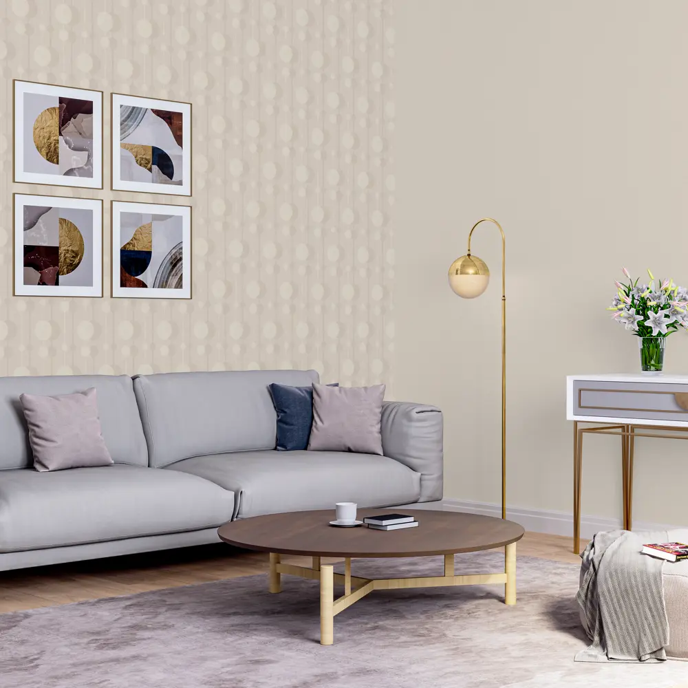 Обои флизелиновые Lucas бежевые 1.06 м SP71801-22 Santreyd STLM-2005667 - Вид №3