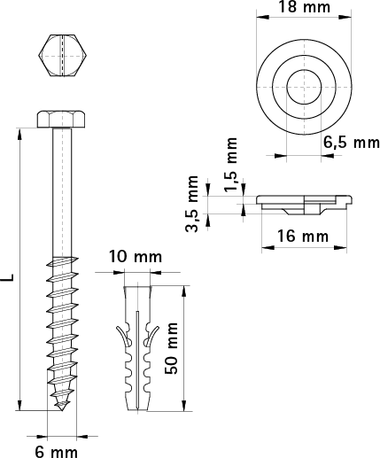 0653080 BIS Крепёж для WC монтаж WC walraven  - Вид №1