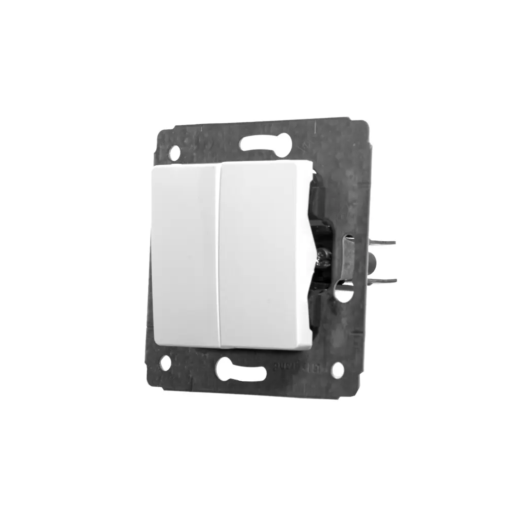 Выключатель встраиваемый Legrand Cariva 2 клавиши, цвет белый STLM-2131397 - Вид №2
