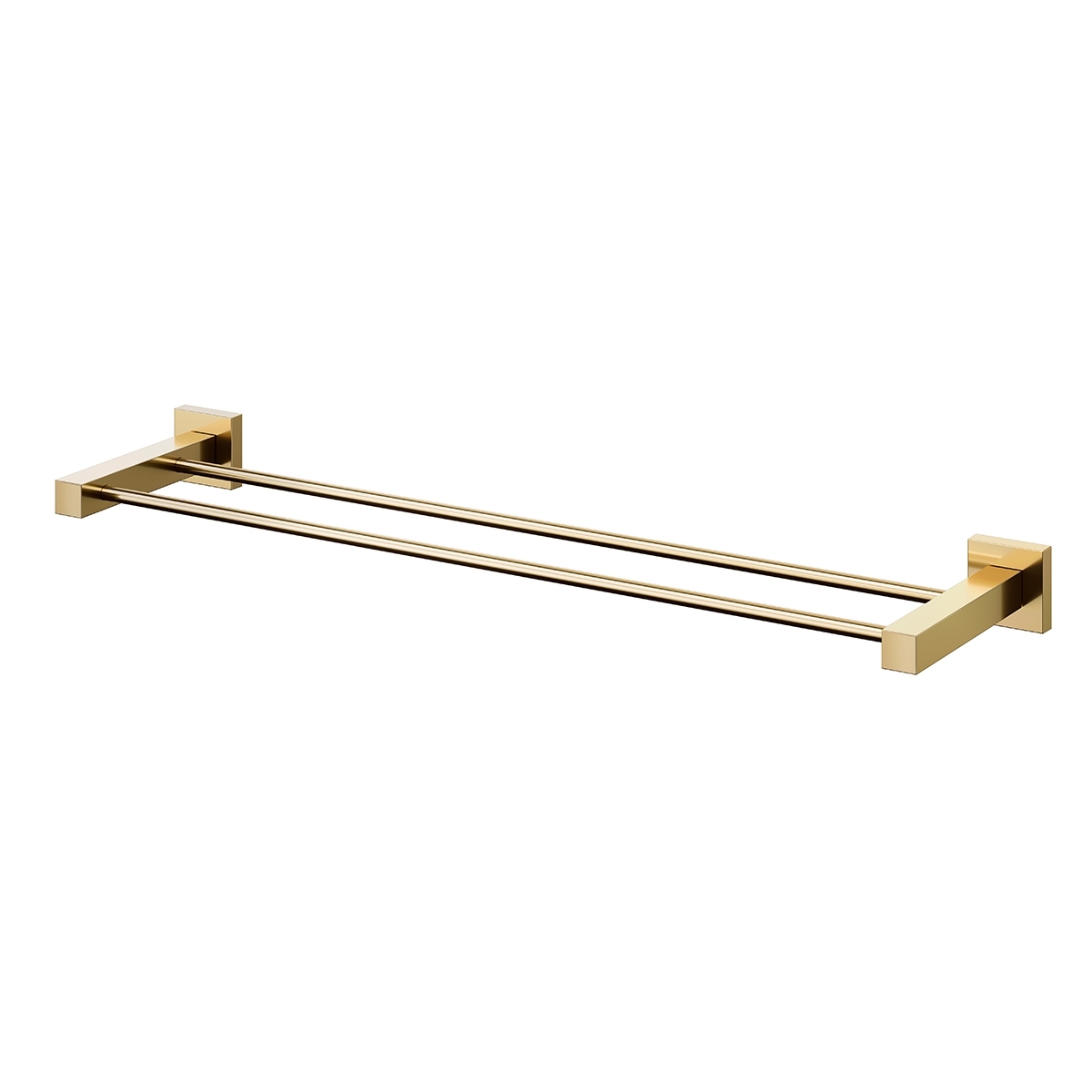 00641843 Двойная вешалка для полотенец из полированного золота Docol SQUARE