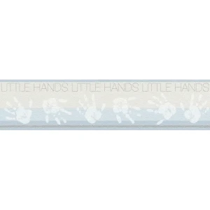 Бордюр бумажный 0,13х5 м, отпечатки, голубой, Ra134100 13437500 STLM-2147179