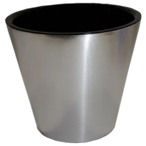 Горшок цветочный Ingreen Фиджи Хром ø20 h18.3 см v4 л пластик хром