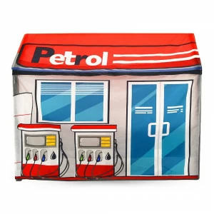 Накидка для кровати-домика Svogen игровая "Заправочная станция" БЕЛЬМАРКО  00-3873215 Красный;бежевый