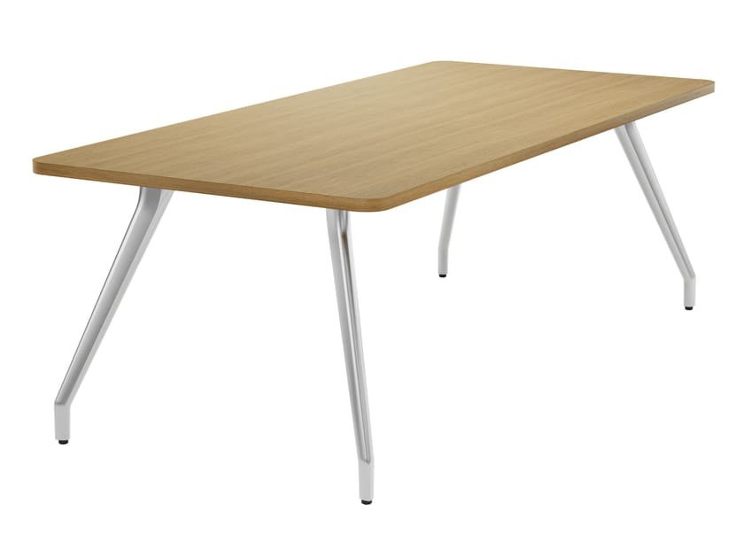 Прямоугольный стол из алюминия и дерева THONET 1750 ARCH-00143681